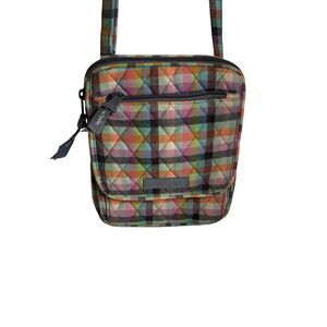 Vera Bradley Women's RFID Mini Hipster Multicolored Gingham Check Pattern 6”x7.5
